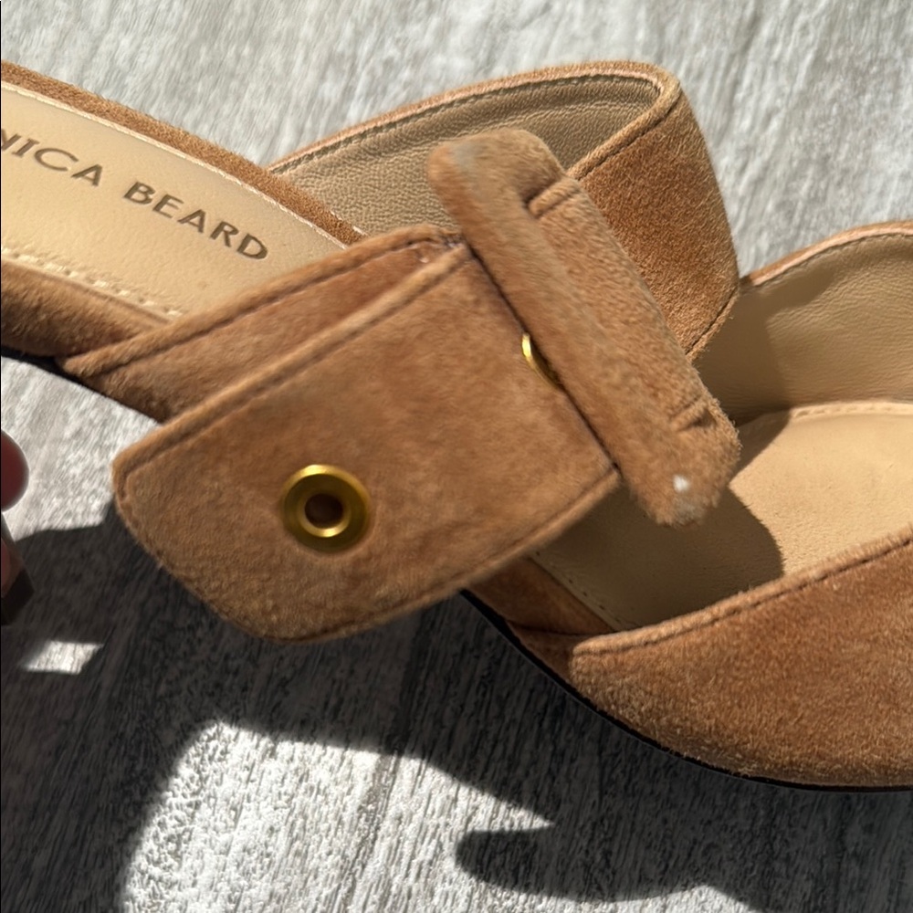 Veronica Beard leather and suede pointed toe strap heels - Picture 7 of 13